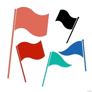 Animated Flag Waving Vector