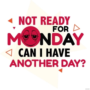 Funny Happy Monday Vector