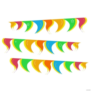 Party Waving Flag Vector