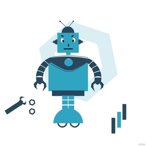 Cartoon Robot Vector