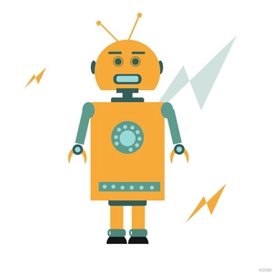 Transparent Robot Vector