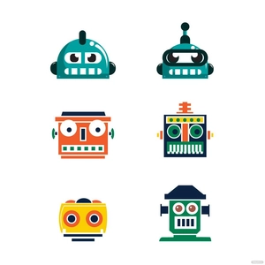 Robot Head Vector
