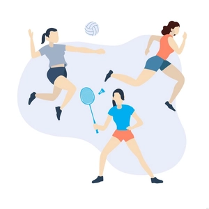 Woman Sports Illustration