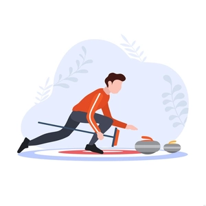 Curling Sport Illustration