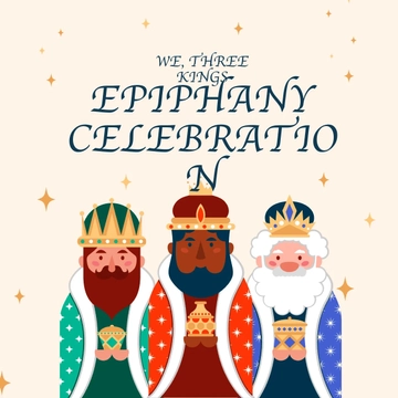 Free Epiphany Invitation Instagram Post Template to Edit Online
