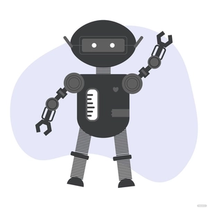 Black Robot Vector