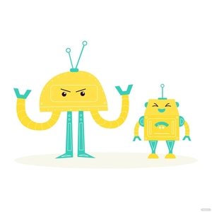 Cute Robot Vector