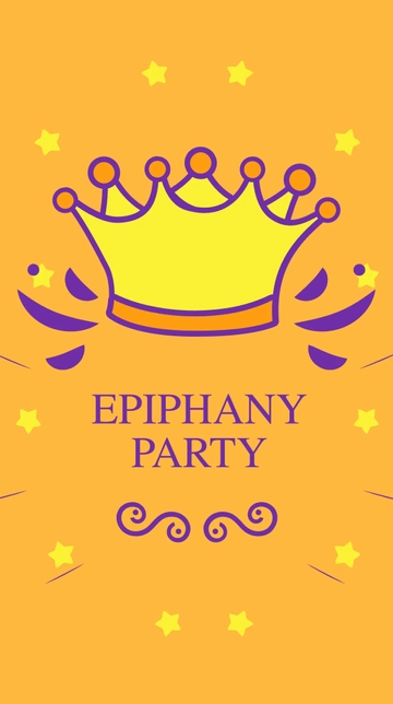 Free Epiphany Party Whatsapp Post Template to Edit Online