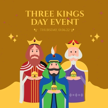 Free Three Kings Day Event Instagram Post Template to Edit Online
