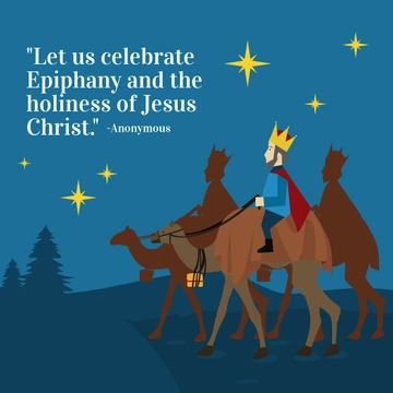Free Epiphany Day Quote Linkedin Post Template to Edit Online