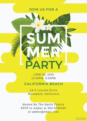 Summer Party Invitation Template