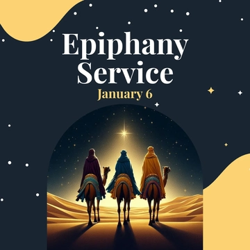 Free Epiphany Service Instagram Post Template to Edit Online
