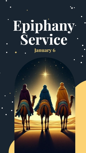 Free Epiphany Service Whatsapp Post Template to Edit Online