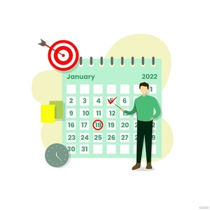 January 2022 Calendar Planner Vector