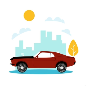 Muscle Car Illustration