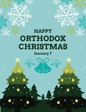 Happy Orthodox Christmas Flyer Template