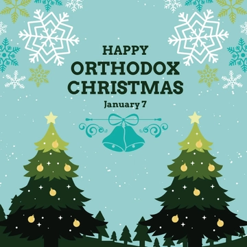 Free Happy Orthodox Christmas Instagram Post Template to Edit Online