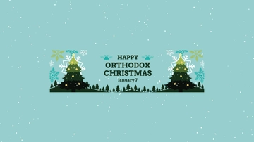Free Happy Orthodox Christmas Youtube Banner Template to Edit Online