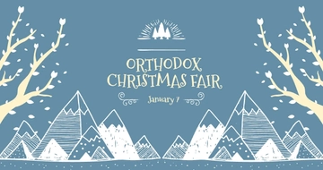 Free Orthodox Christmas Fair Facebook Post Template to Edit Online