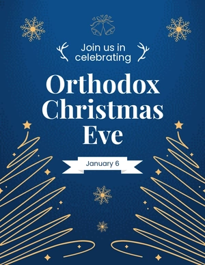 Orthodox Christmas Eve Flyer Template