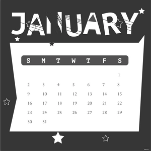 Doodle January 2022 Calendar Vector