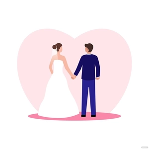 Wedding Holding Hands Vector