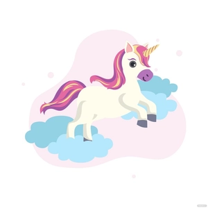 Jumping Unicorn Vector