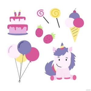 Unicorn Party Vector