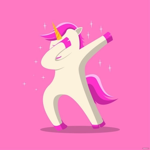 Unicorn Dabbing Vector