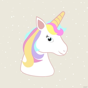 Unicorn Head Vector