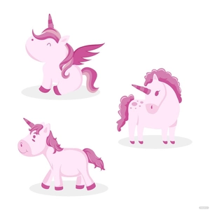 Pink Unicorn Vector