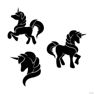 Black Unicorn Vector
