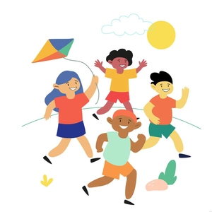 Group of Children Illustration