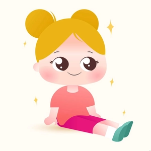 Kid Sitting Illustration