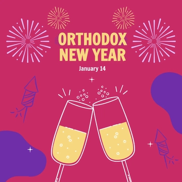 Free Happy Orthodox New Year Instagram Post Template to Edit Online