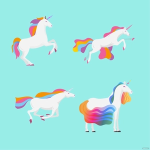 White Unicorn Vector