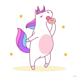 Fat Unicorn Vector