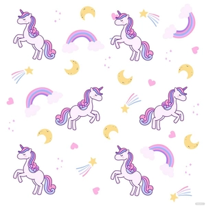 Unicorn Pattern Vector
