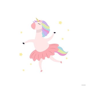 Dancing Unicorn Vector