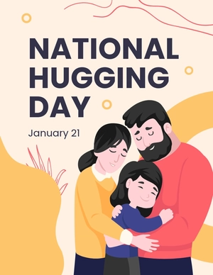 National Hugging Day Flyer Template