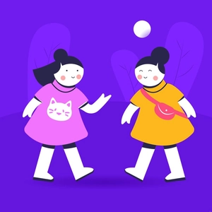 Flat Children Illustration