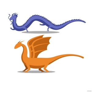 Flat Dragon Vector