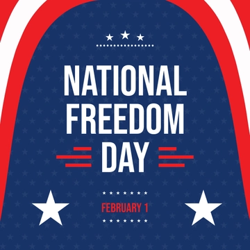 Free National Freedom Day Linkedin Post Template to Edit Online