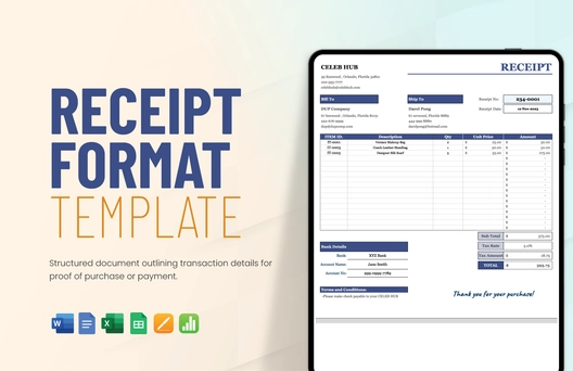 Receipt Format Template