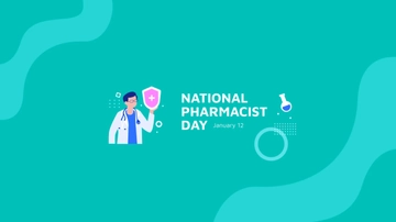 Free National Pharmacist Day Youtube Banner Template to Edit Online