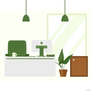 Flat Office Vector