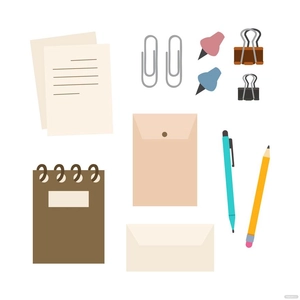 Office Stationery Vector