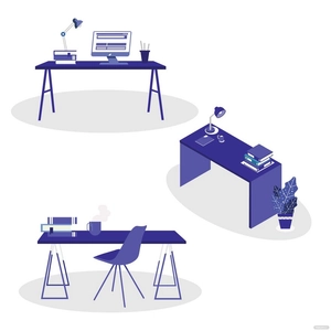 Office Table Vector