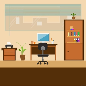 Office Room Vector