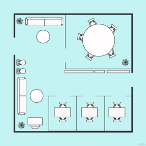 Office Plan Vector